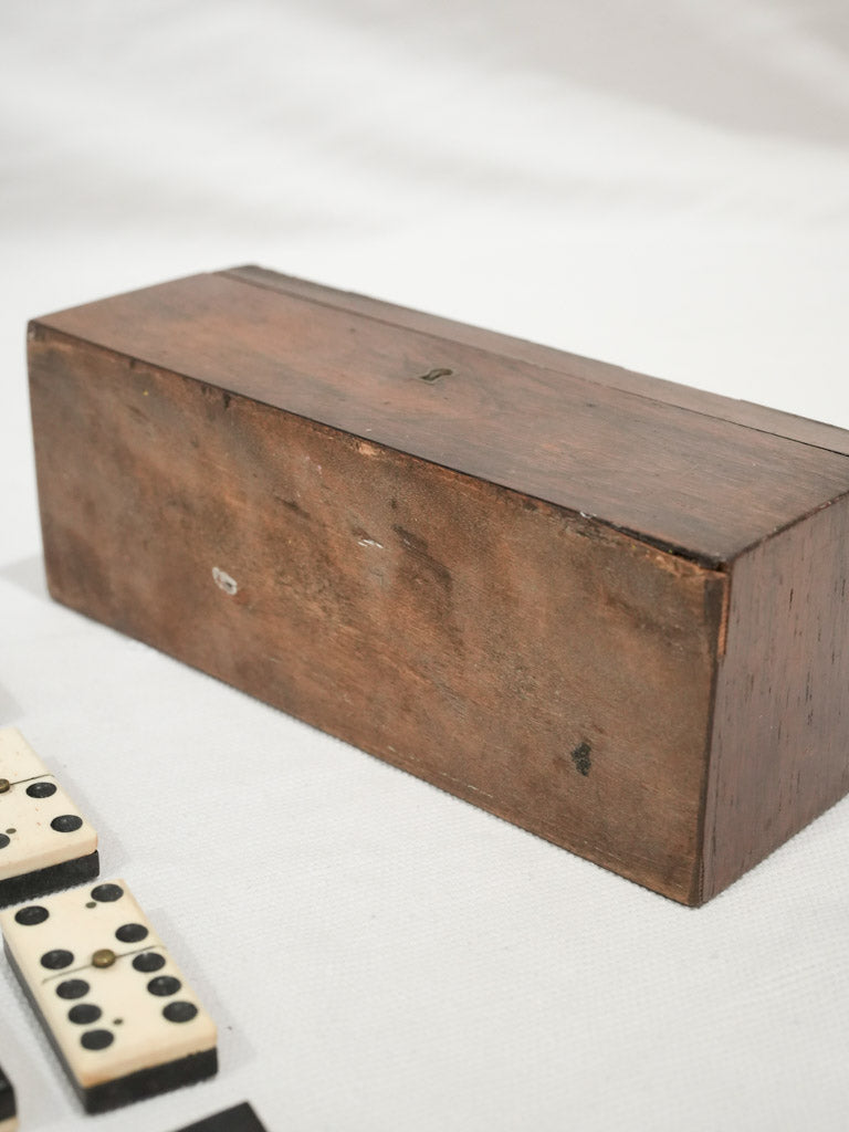 19th-Century Napoleon III Domino Set in Wooden Case