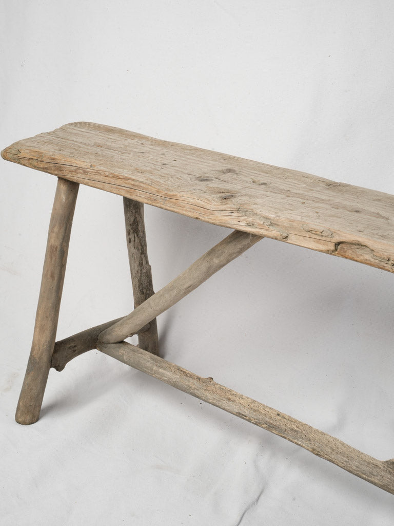 Raw coastal elegance bench