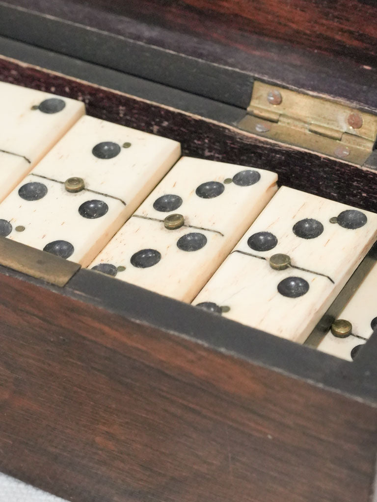 19th-Century Napoleon III Domino Set in Wooden Case