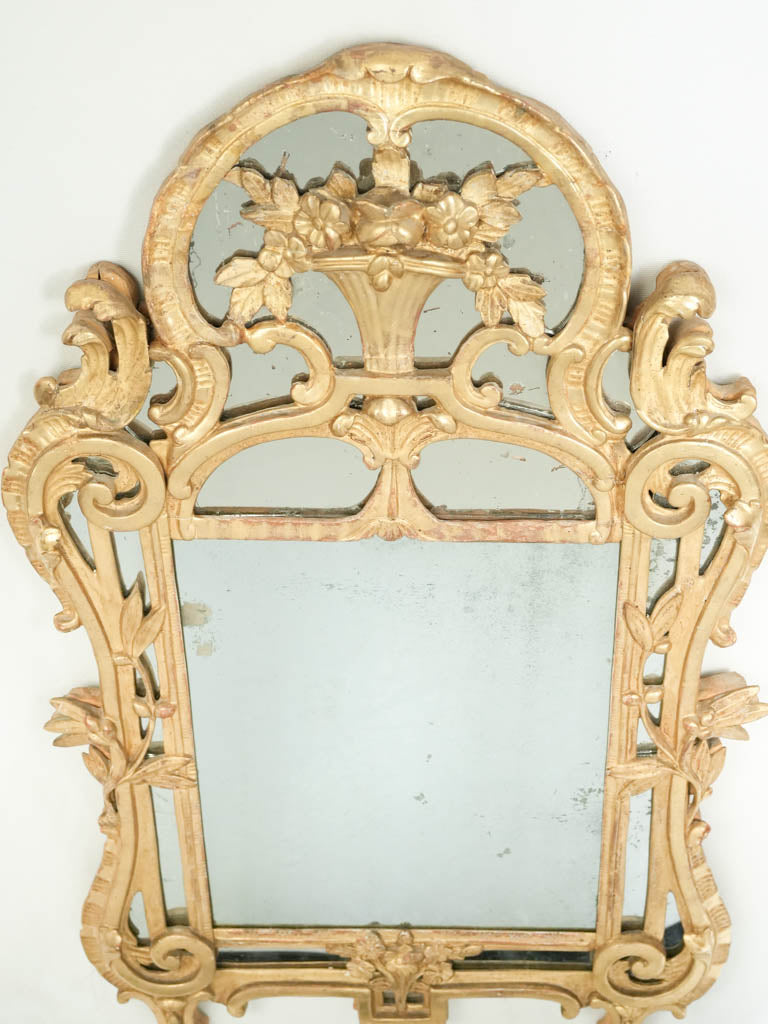 Vintage handcrafted wooden mirror