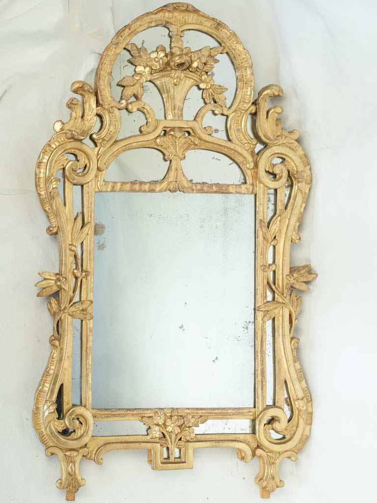 Antique giltwood Provençal mirror