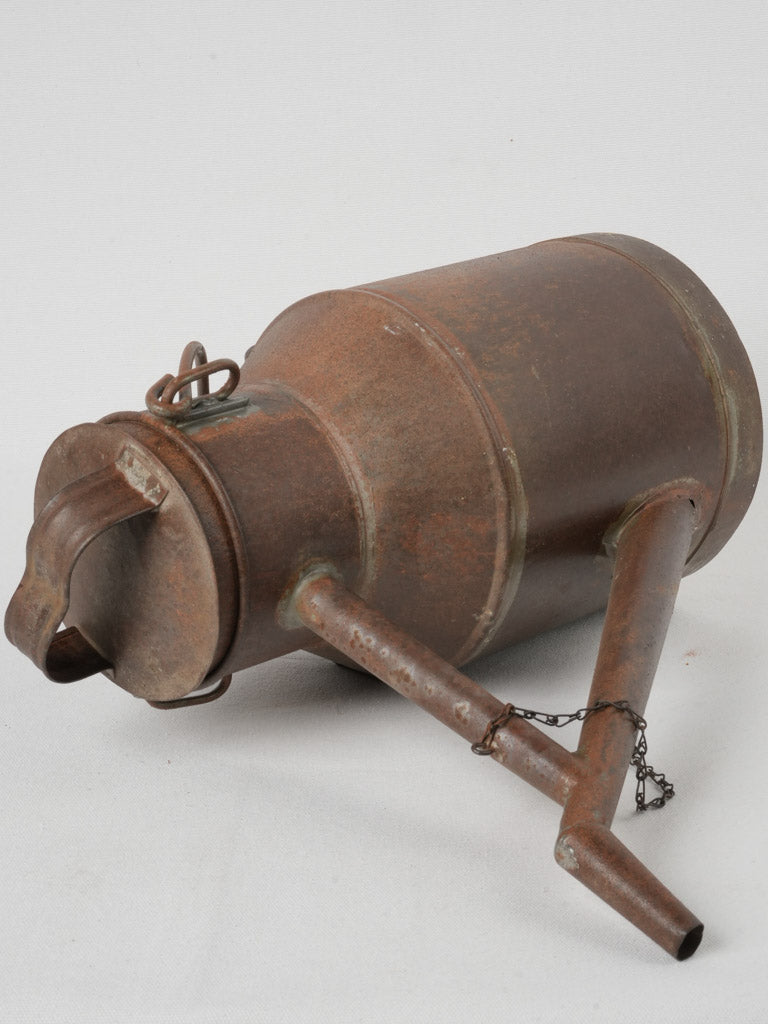 Distressed mid-century French iron vessel