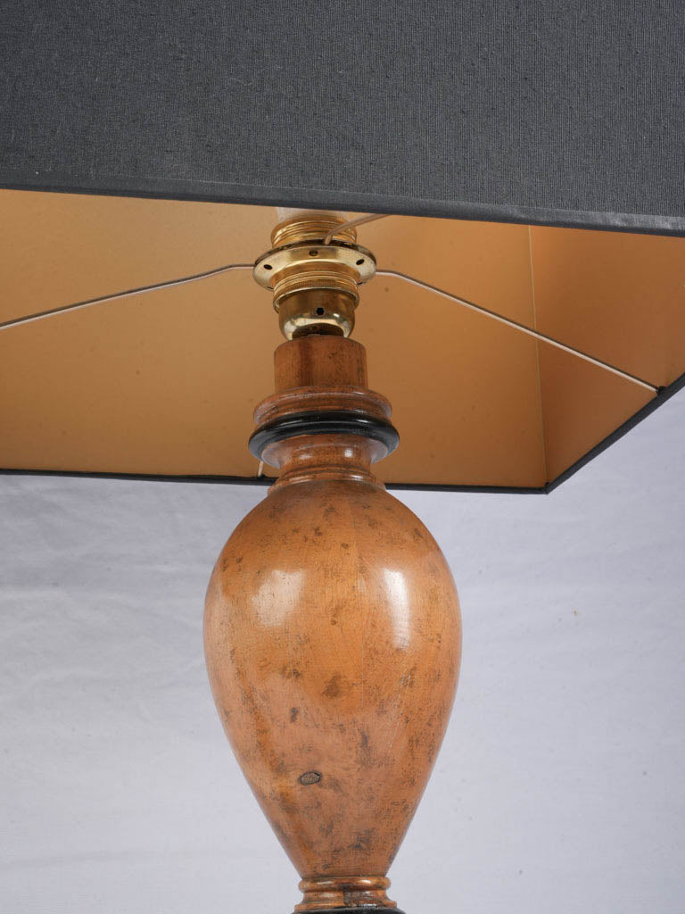 Tailored black shade table lamps