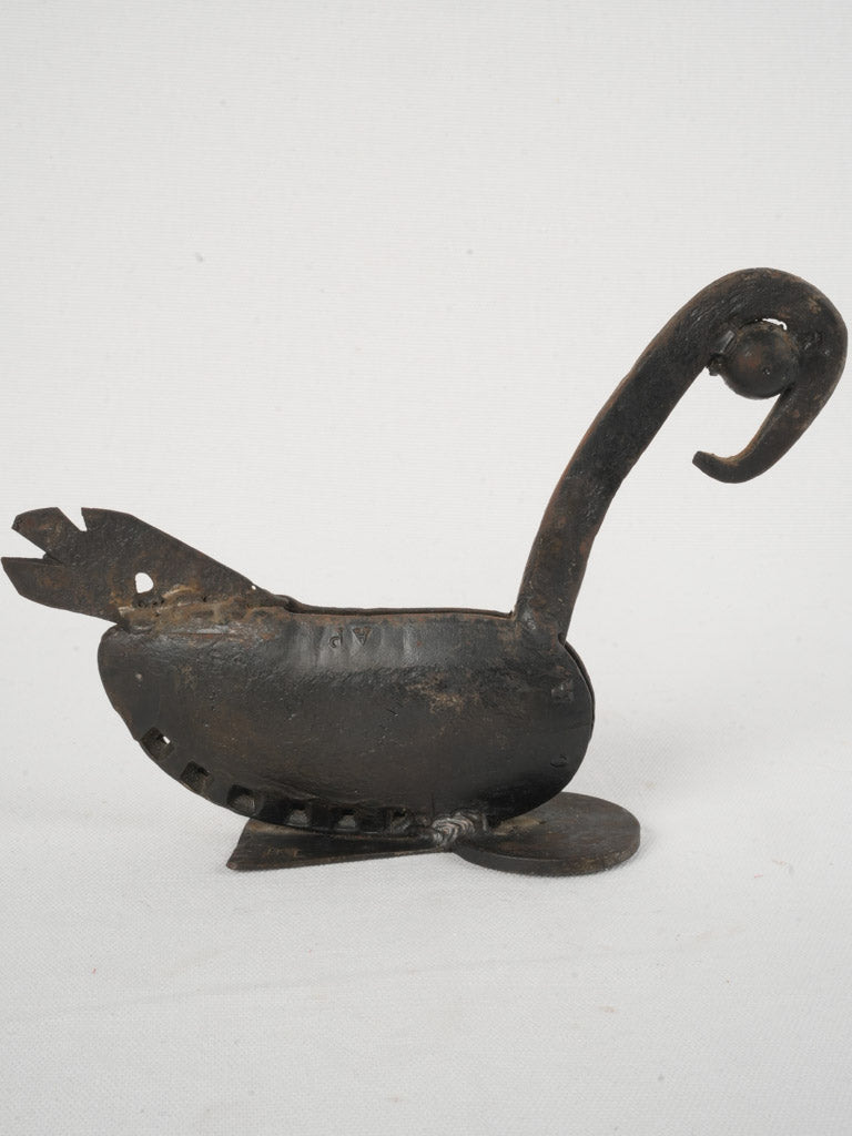 Distinctive outsider art iron sculpture