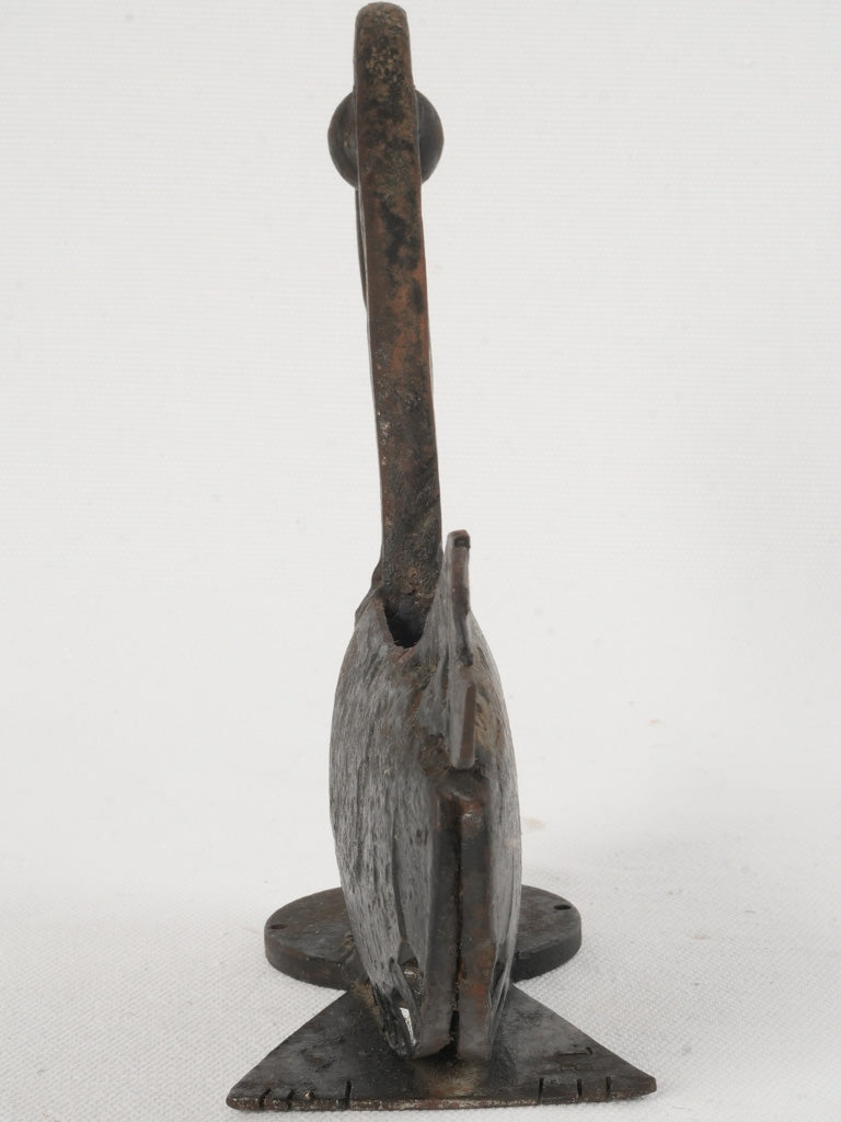 Unique abstract iron bird sculpture