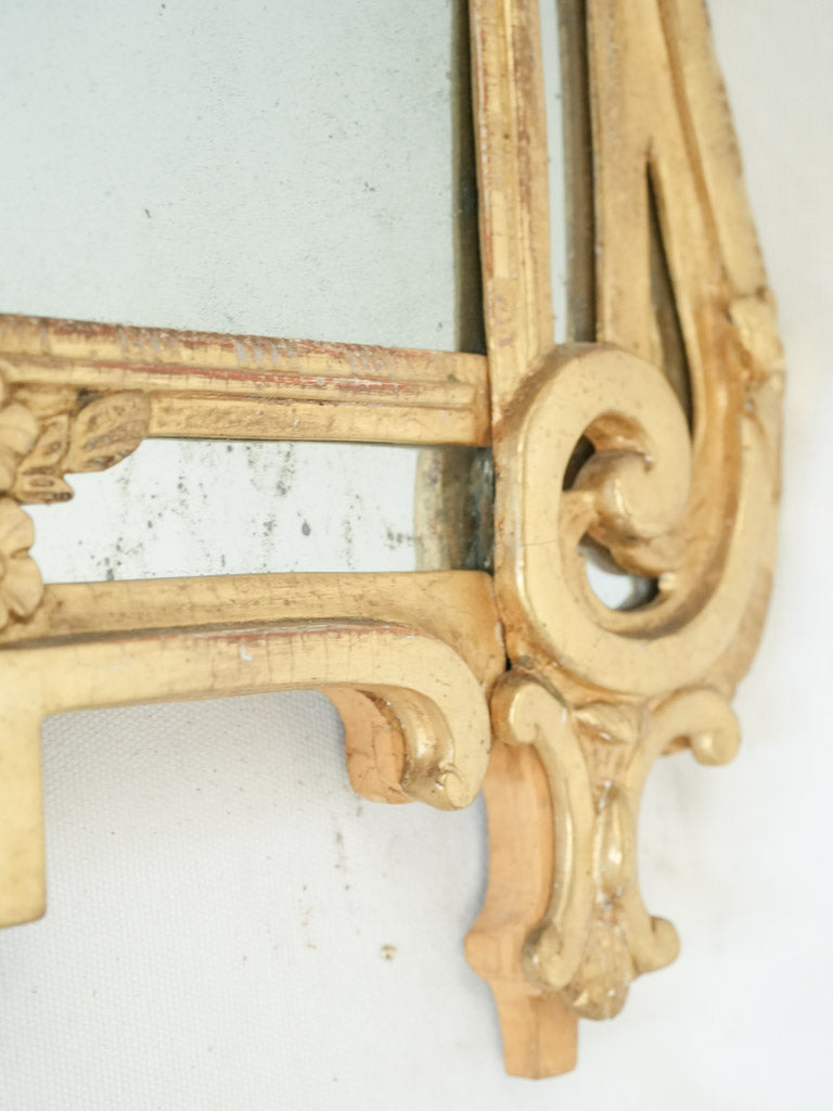 Rustic aged patina mirror