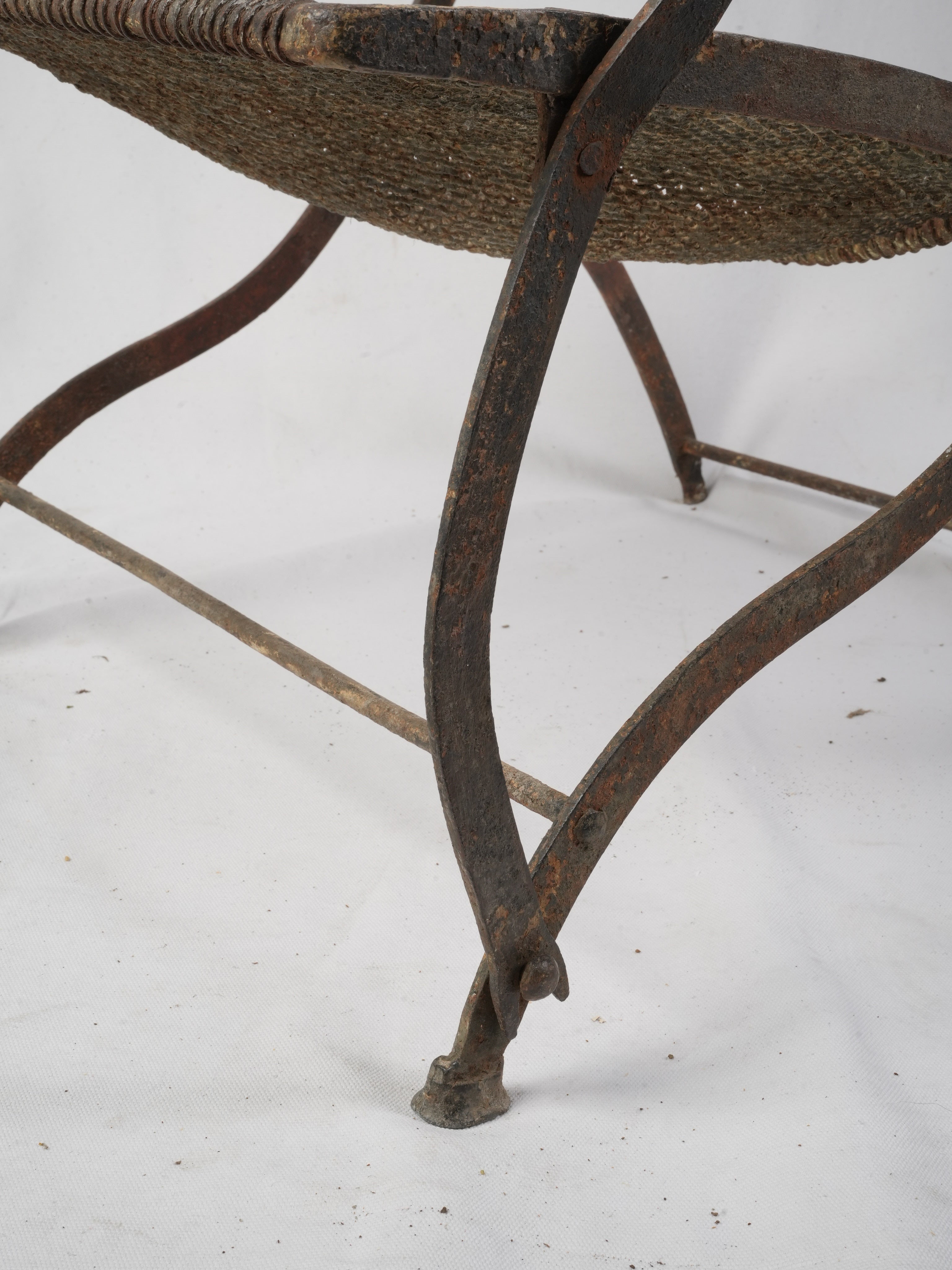 Sculptural silhouette antique French seat