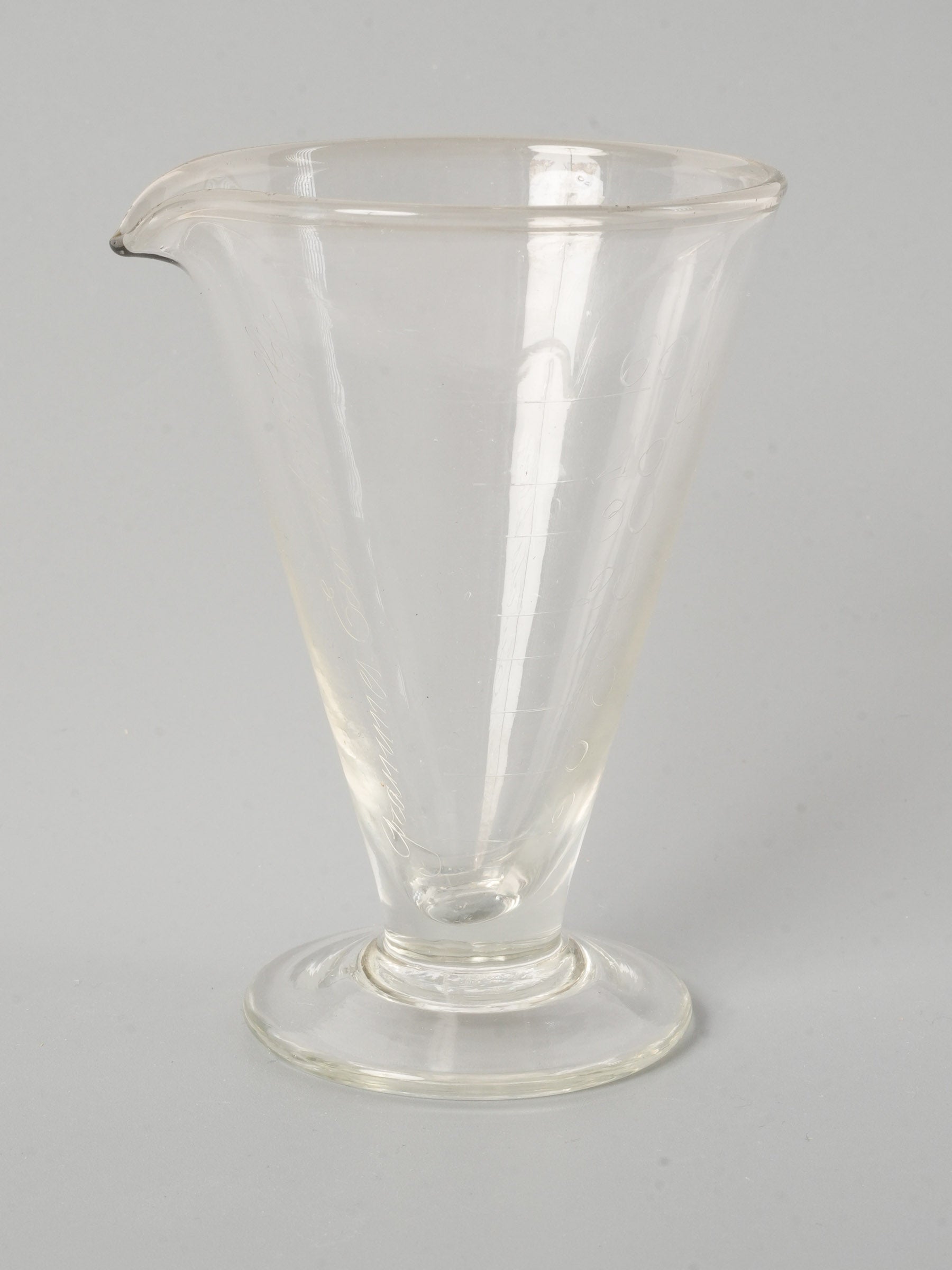Vintage French Glass Apothecary Beaker