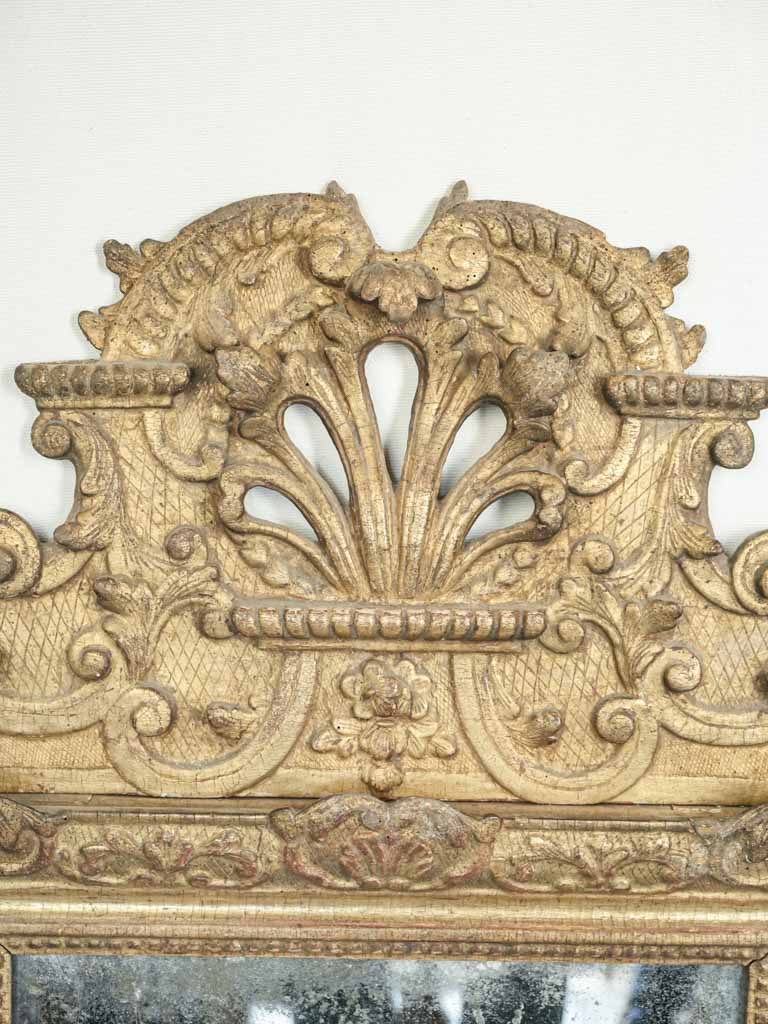 Historic mercury glass Louis mirror