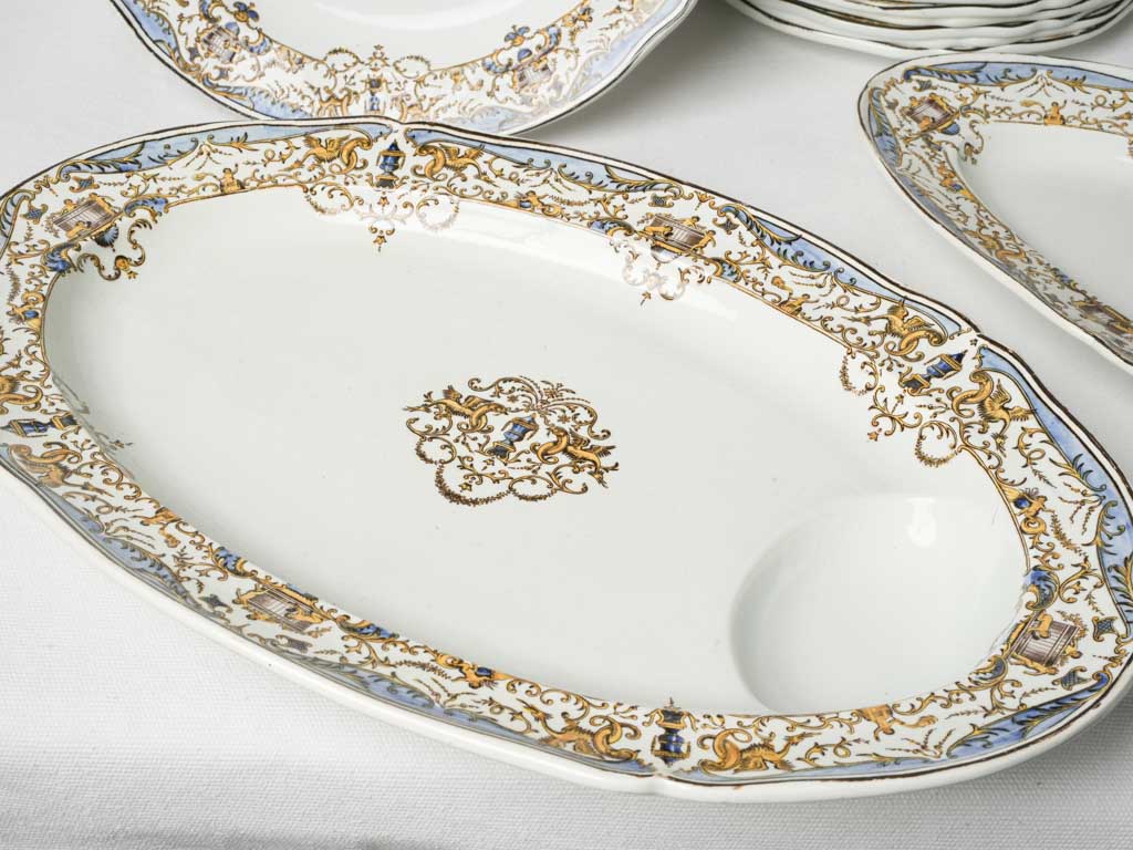 Ivory and ochre glazed set