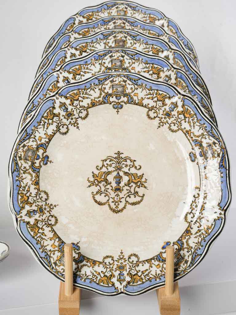 Antique glazed tableware collection