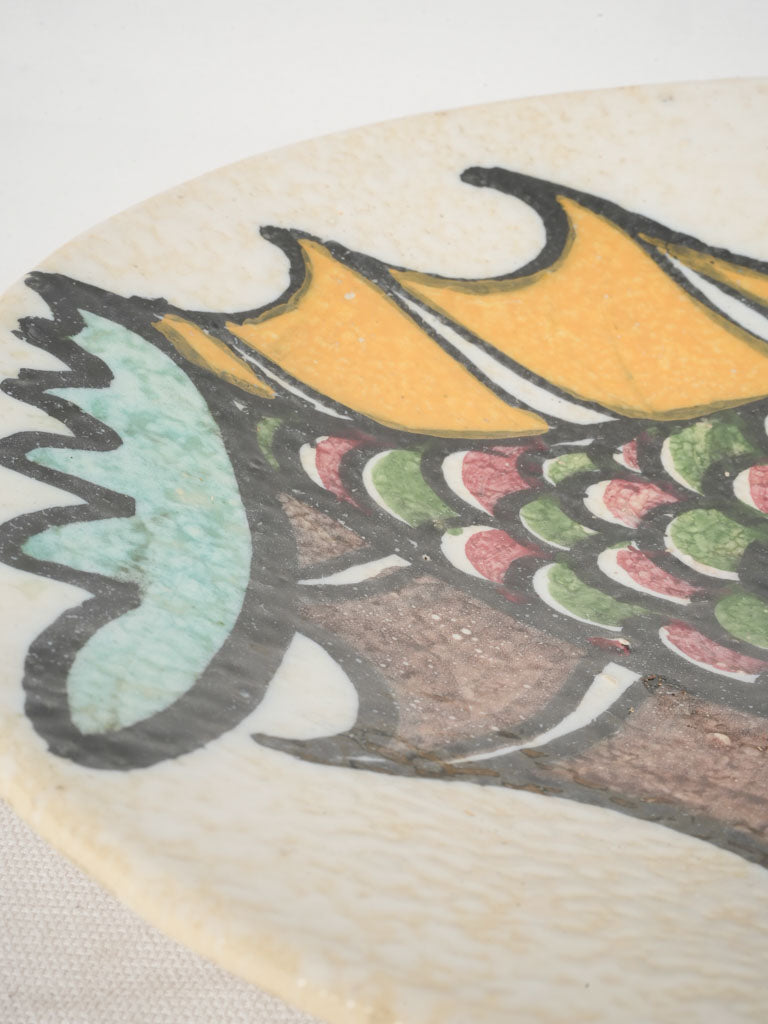Decorative vibrant ceramic art piece