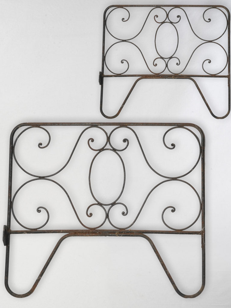 Vintage French rustic iron headboards
