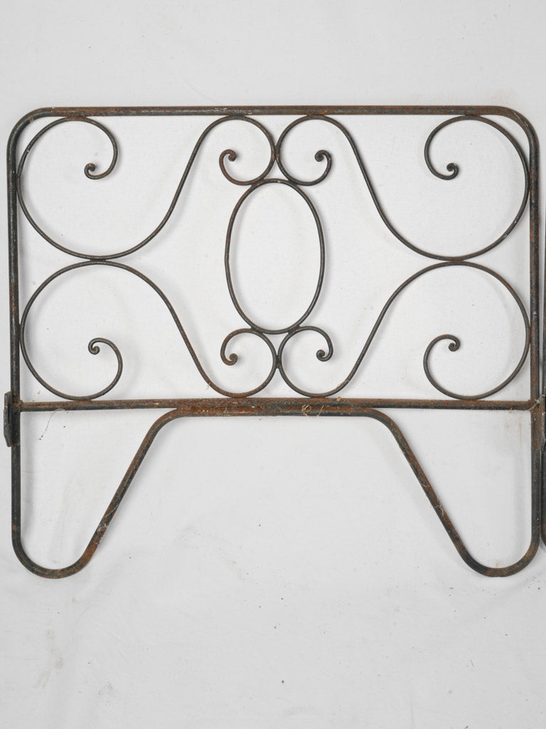 Aged patina French bed ends