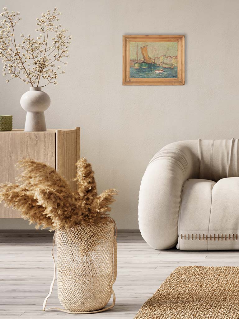 Raw wooden frame painting