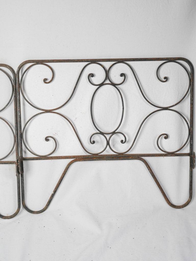 Symmetrical scrollwork iron headboards