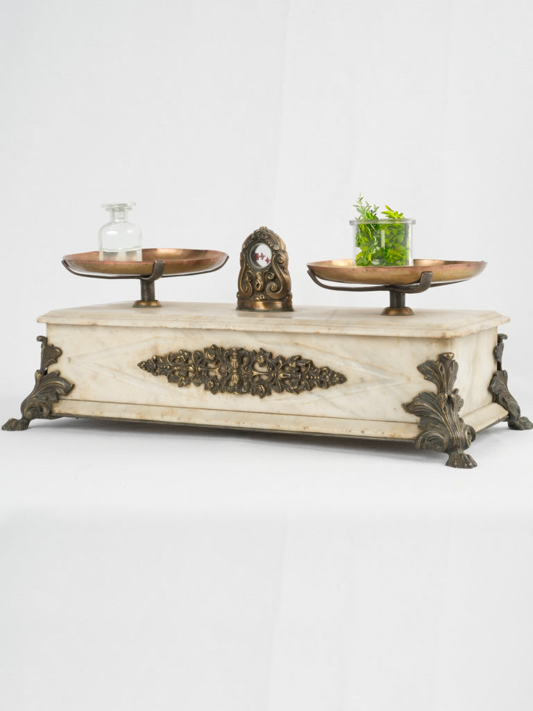 Napoleon III marble pharmacy scales