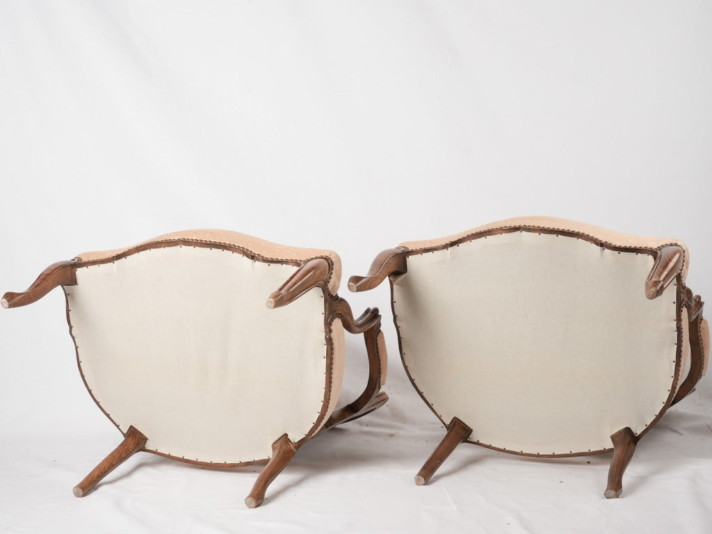 Pair Louis XV Provencal armchairs w/ cane back