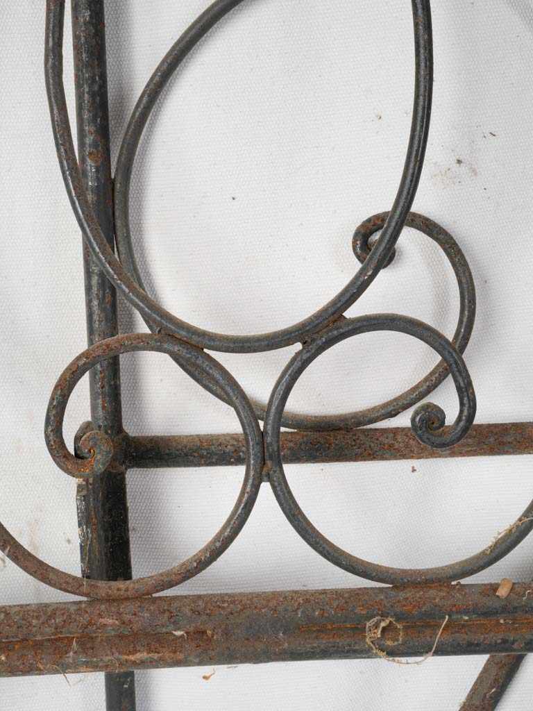 Naturally worn antiqued iron headboards
