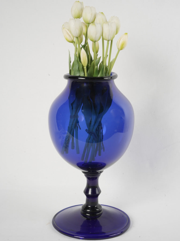 Antique French cobalt blue glass