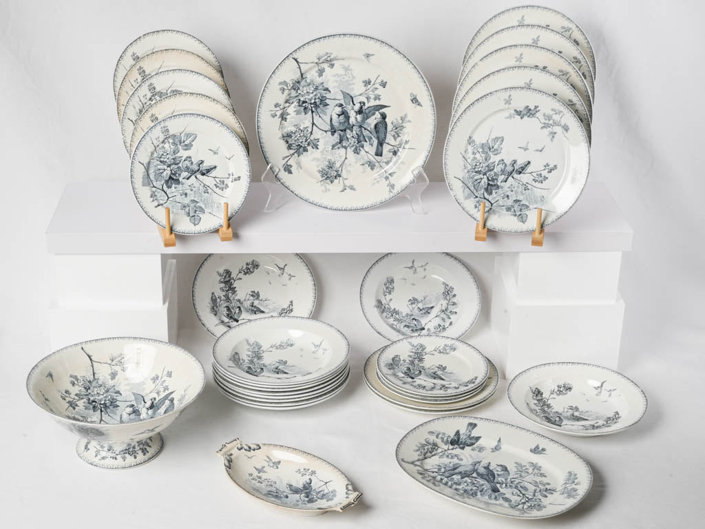 Elegant Sarreguemines pottery collection