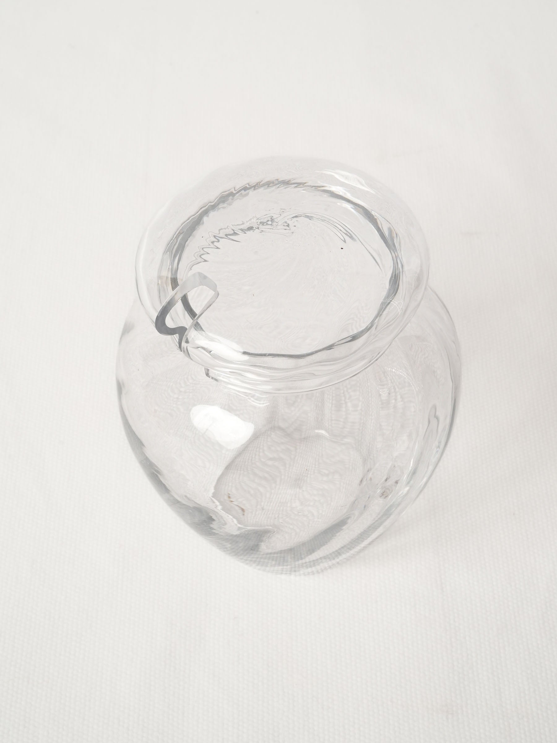 Vintage French Lidded Glass Mustard Jar