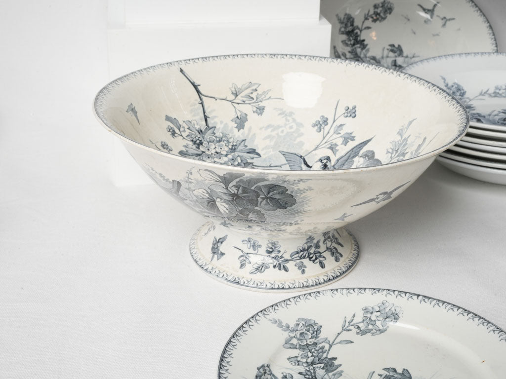 Graceful songbird detailed ceramics