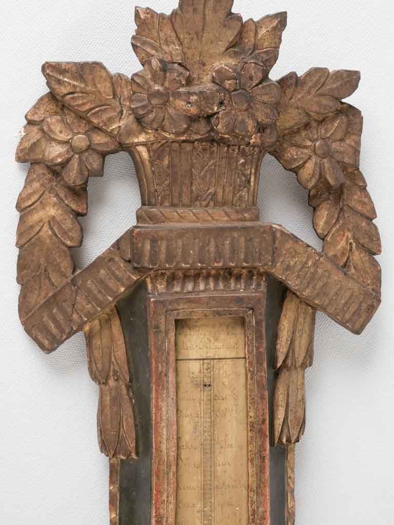 Antique ornamental barometer from Provence