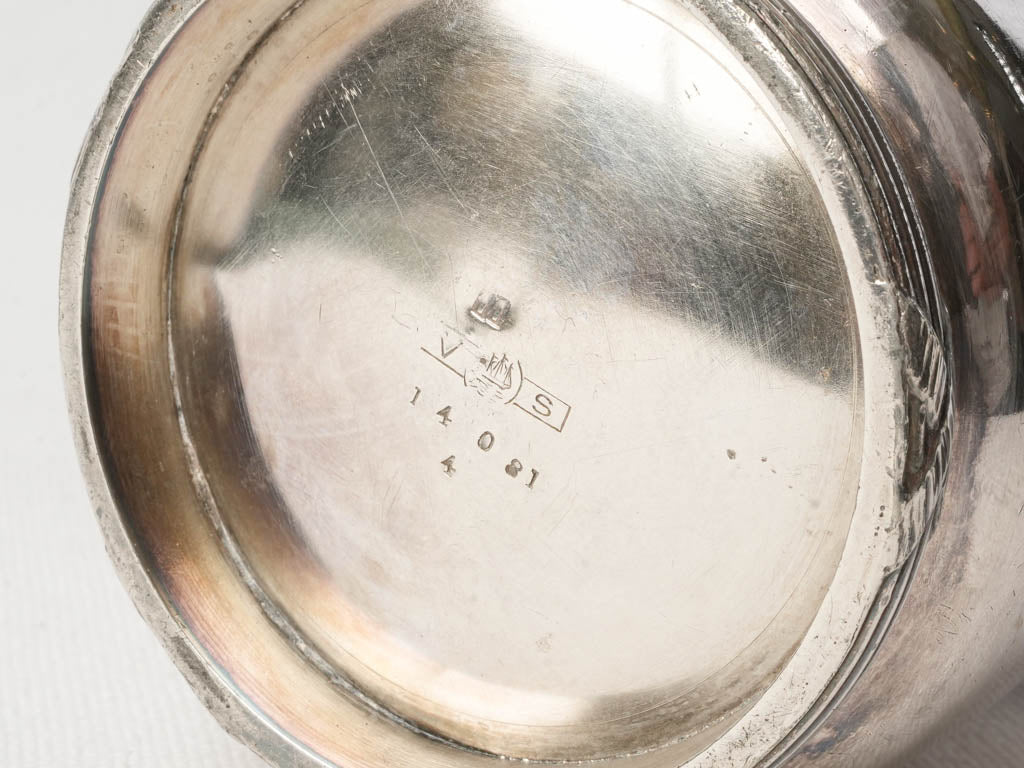 Stamped V.S. silver-plated pot