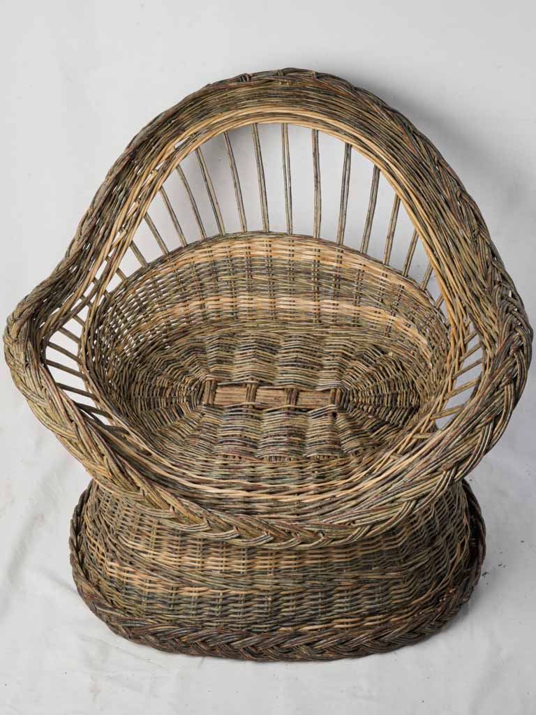 Organic willow weave armchair