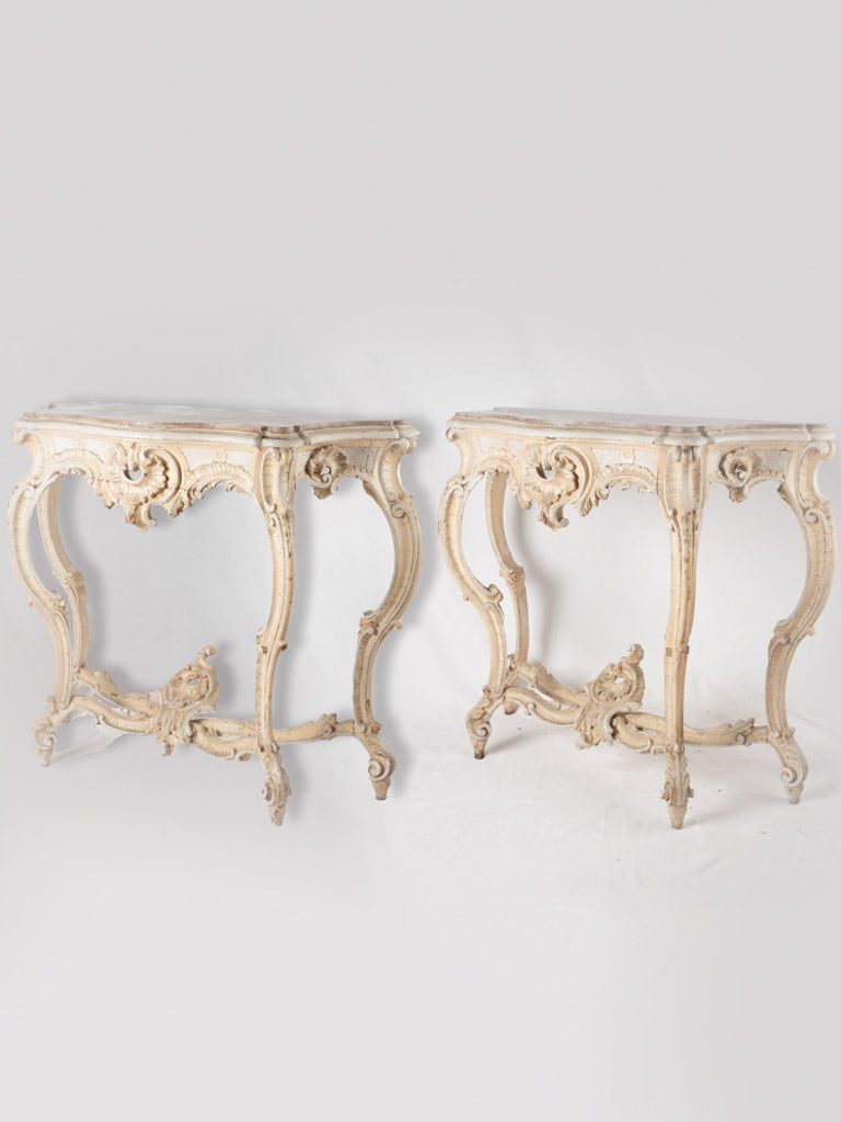 Exquisite antique marble console table