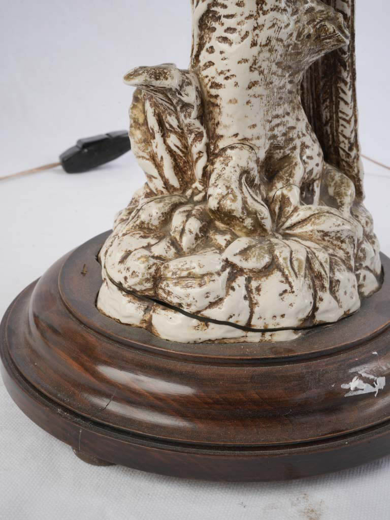 Early 20th-century parrot lamp pair