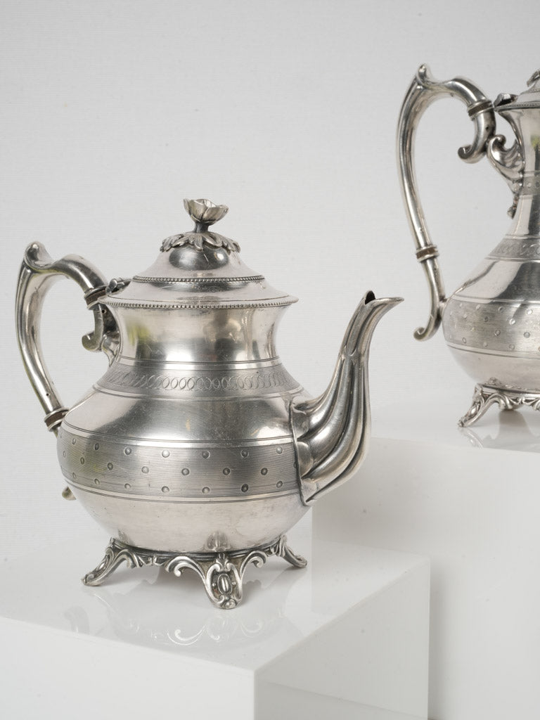 Elegant silver-plated sugar bowl