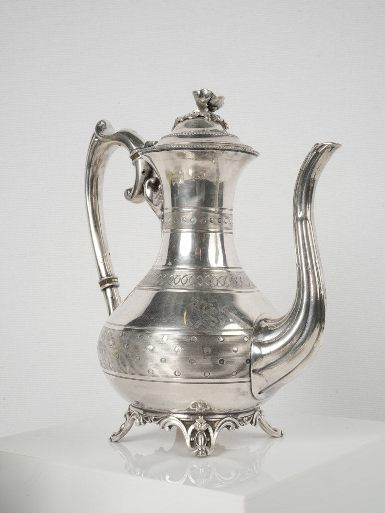 Antique silver-plated creamer