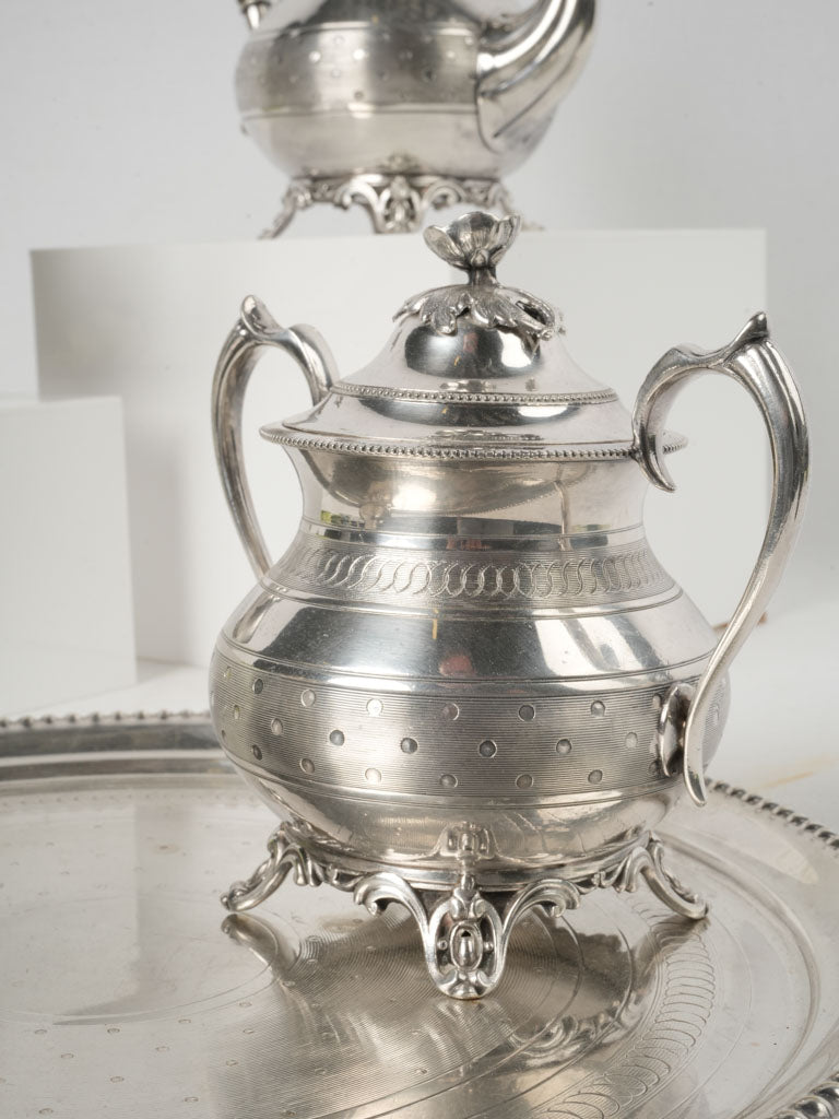 Refined silver-plated tray