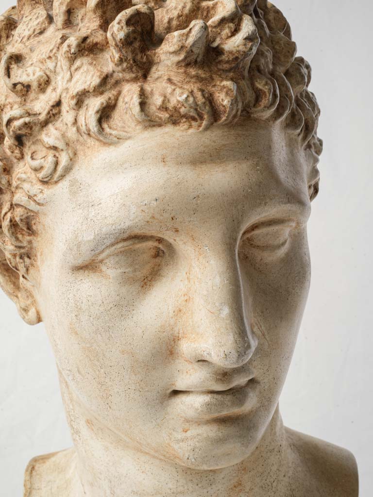 Museum-cast classical bust piece