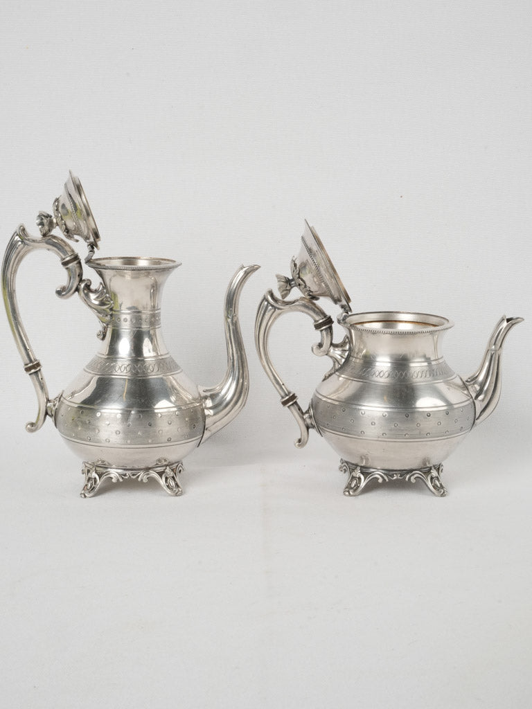 Graceful silver-plated tea set
