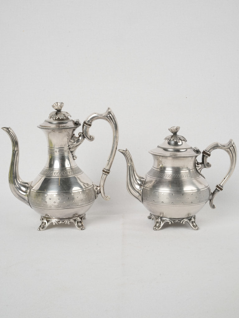 Vintage flower-lid teapot
