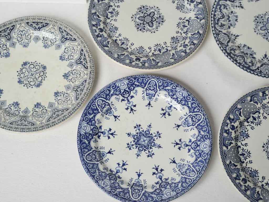 Rustic slate-toned earthenware plates