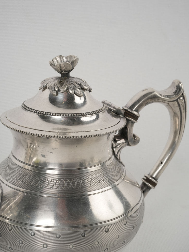 Elegant flower-lid sugar bowl