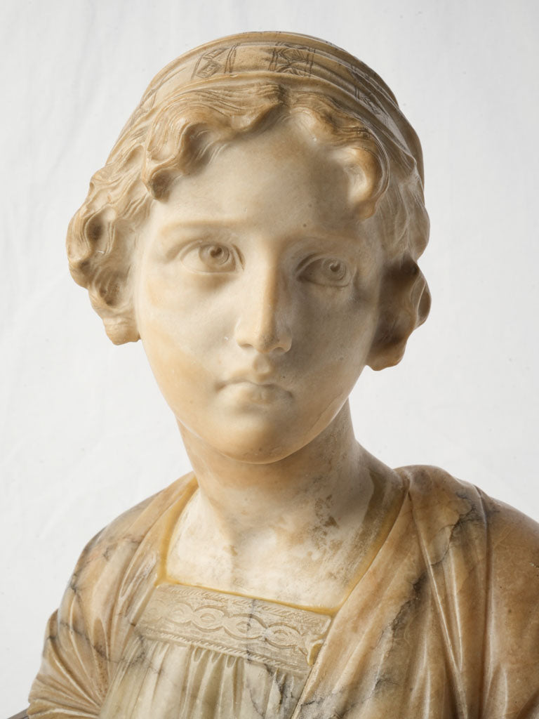 Delicate white and honey bust
