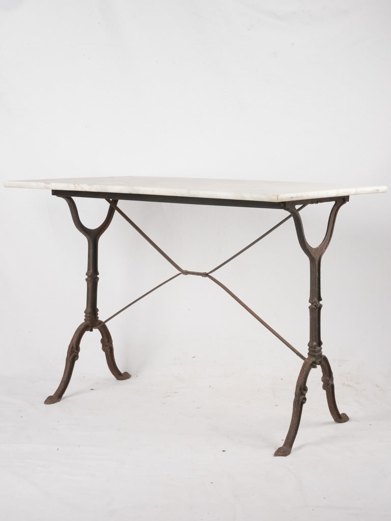 Antique French marble bistro table