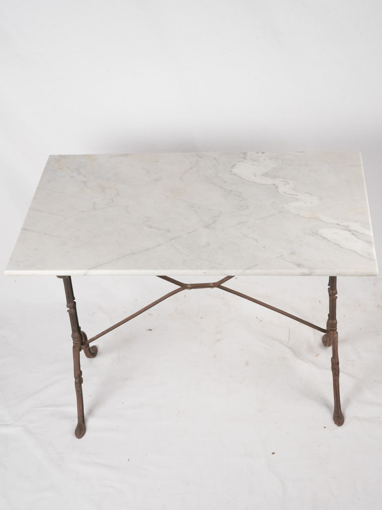 Classic white marble patio table
