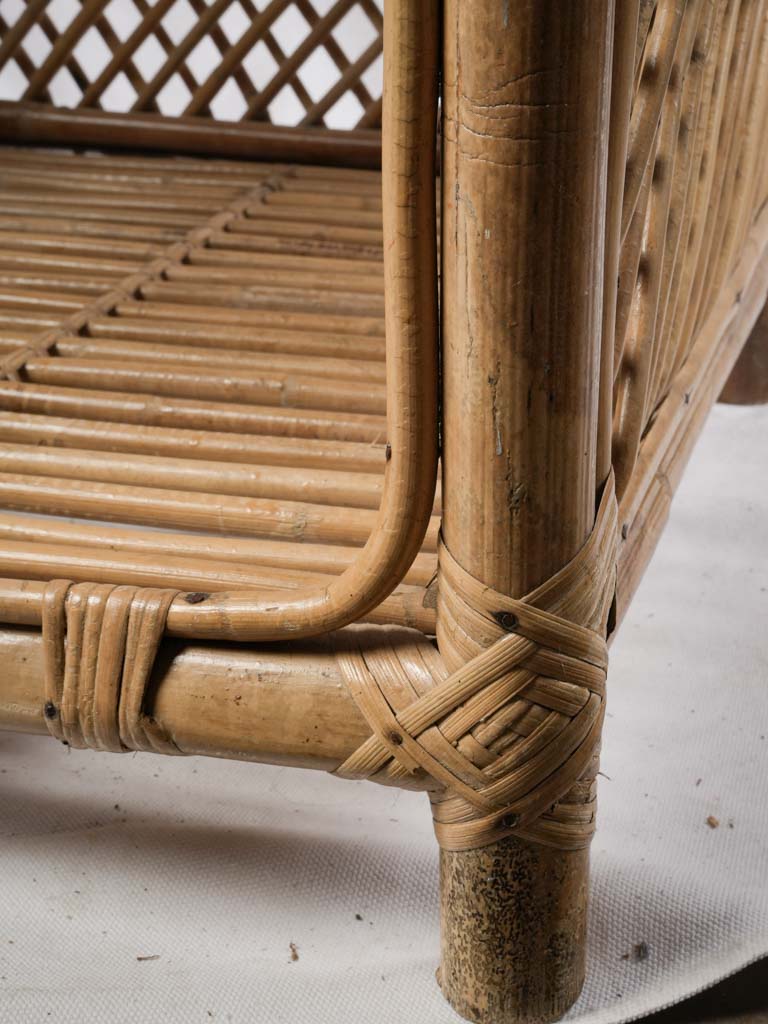 Refined silhouette French rattan shelf