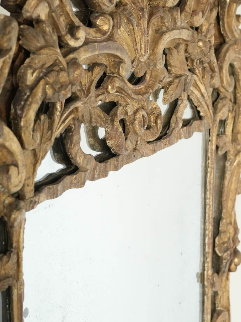 Graceful giltwood framed mirror