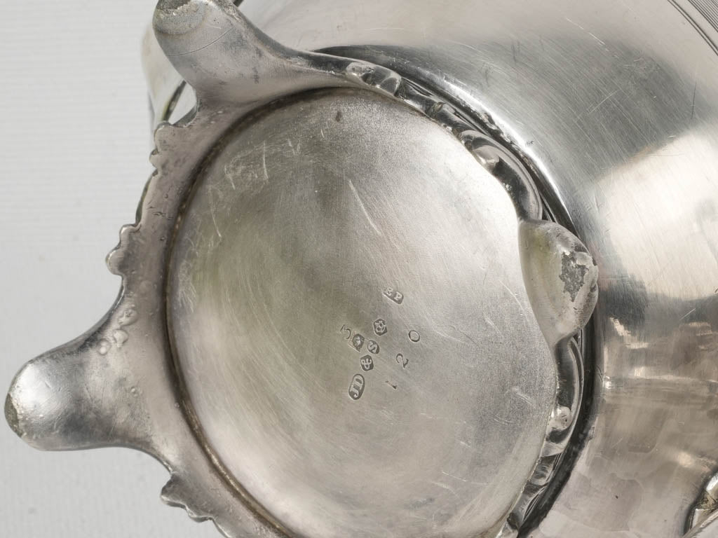 Antique floral-lid silverware set