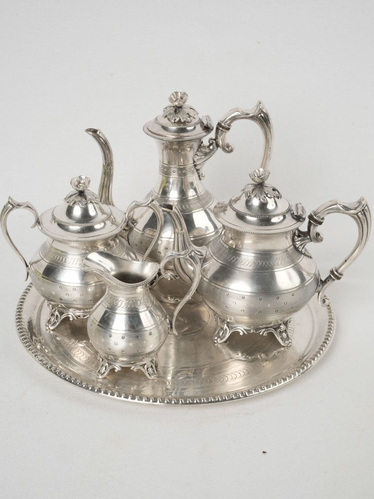 Refined 1900s silver-plated ensemble