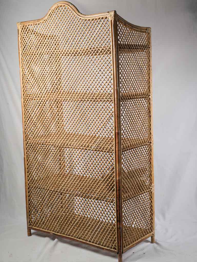 Natural warm-tone bamboo shelf