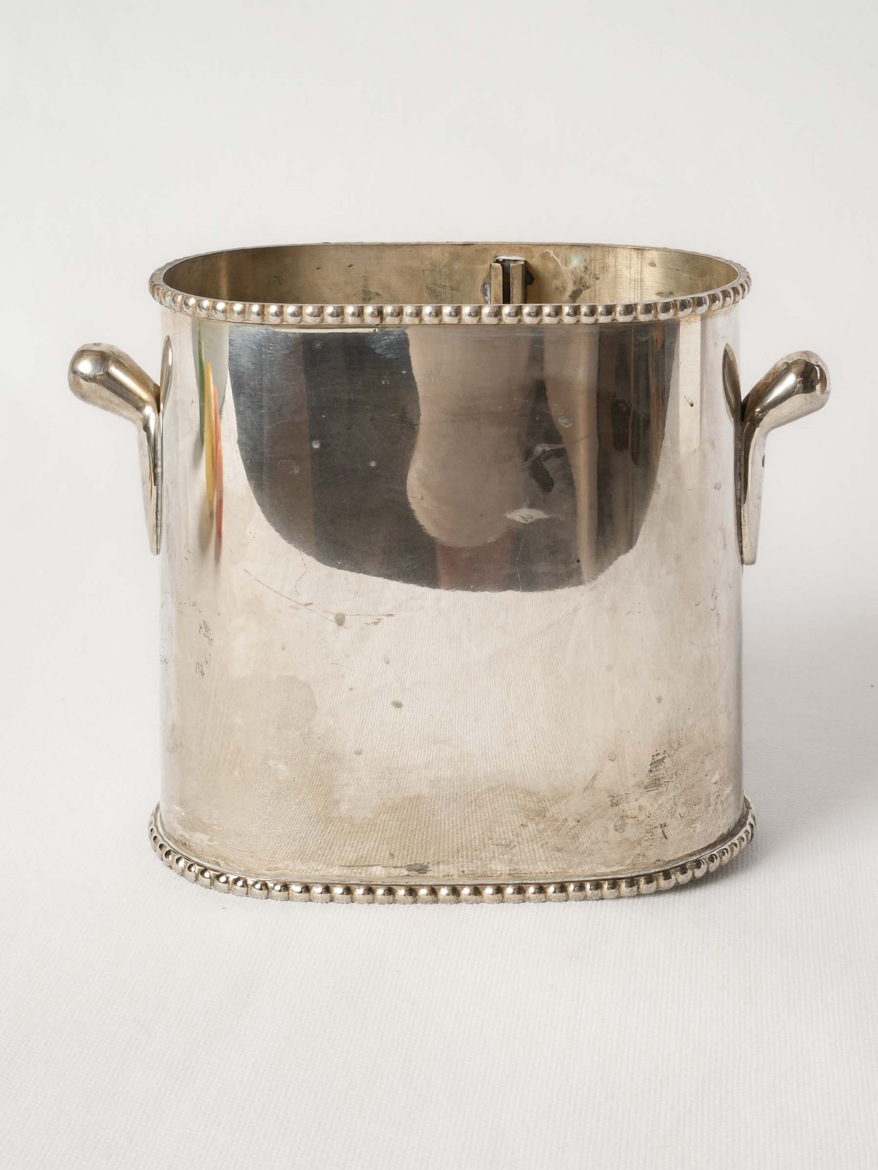 Vintage Pottery Silver-Plated Double Bottle Wine Cooler
