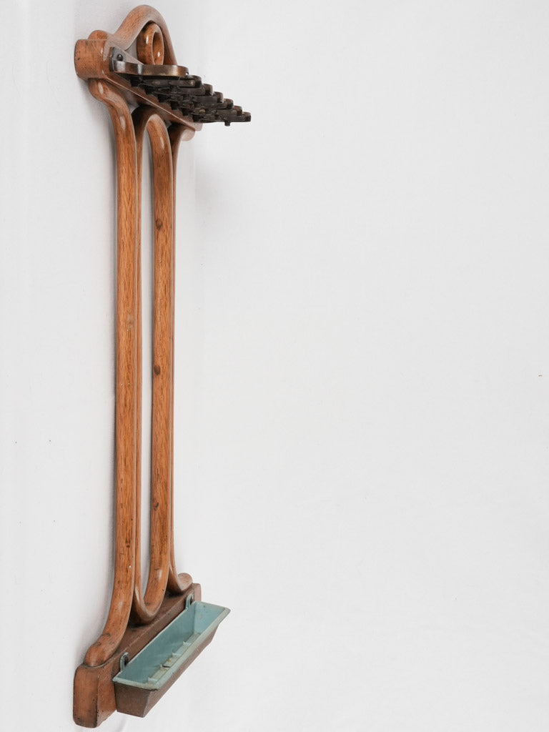 Retro Beechwood pool cue stand